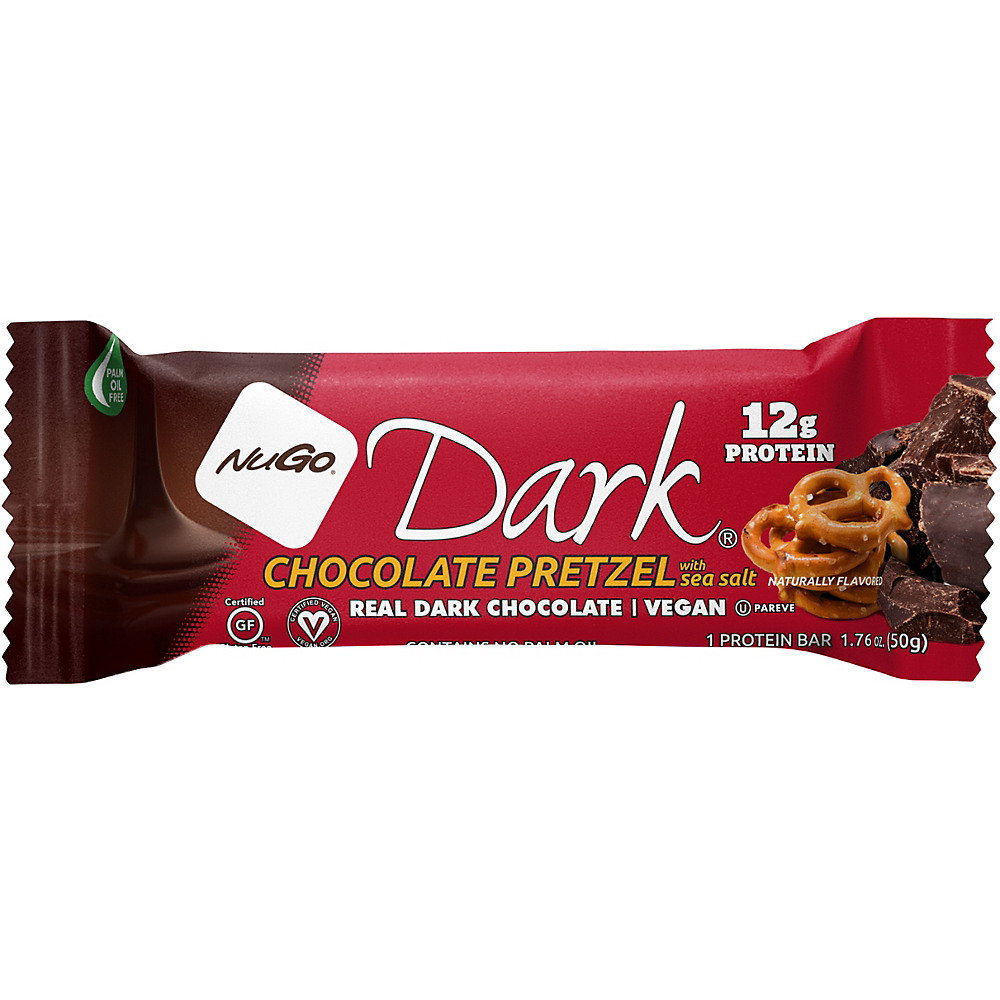 Calories in NuGo Dark Chocolate Pretzel Protein Bar, 1.76 oz