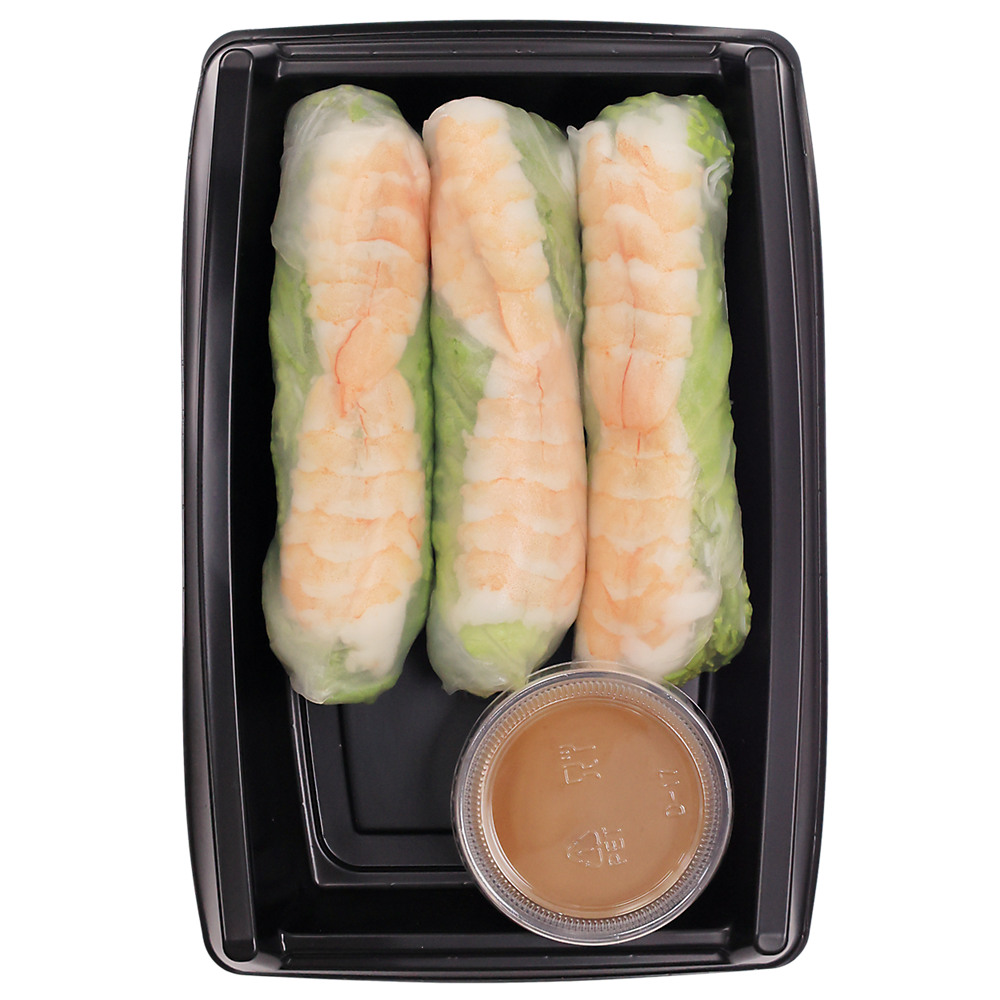 Calories in H-E-B Sushiya Cooked Shrimp Spring Roll, 3 pc