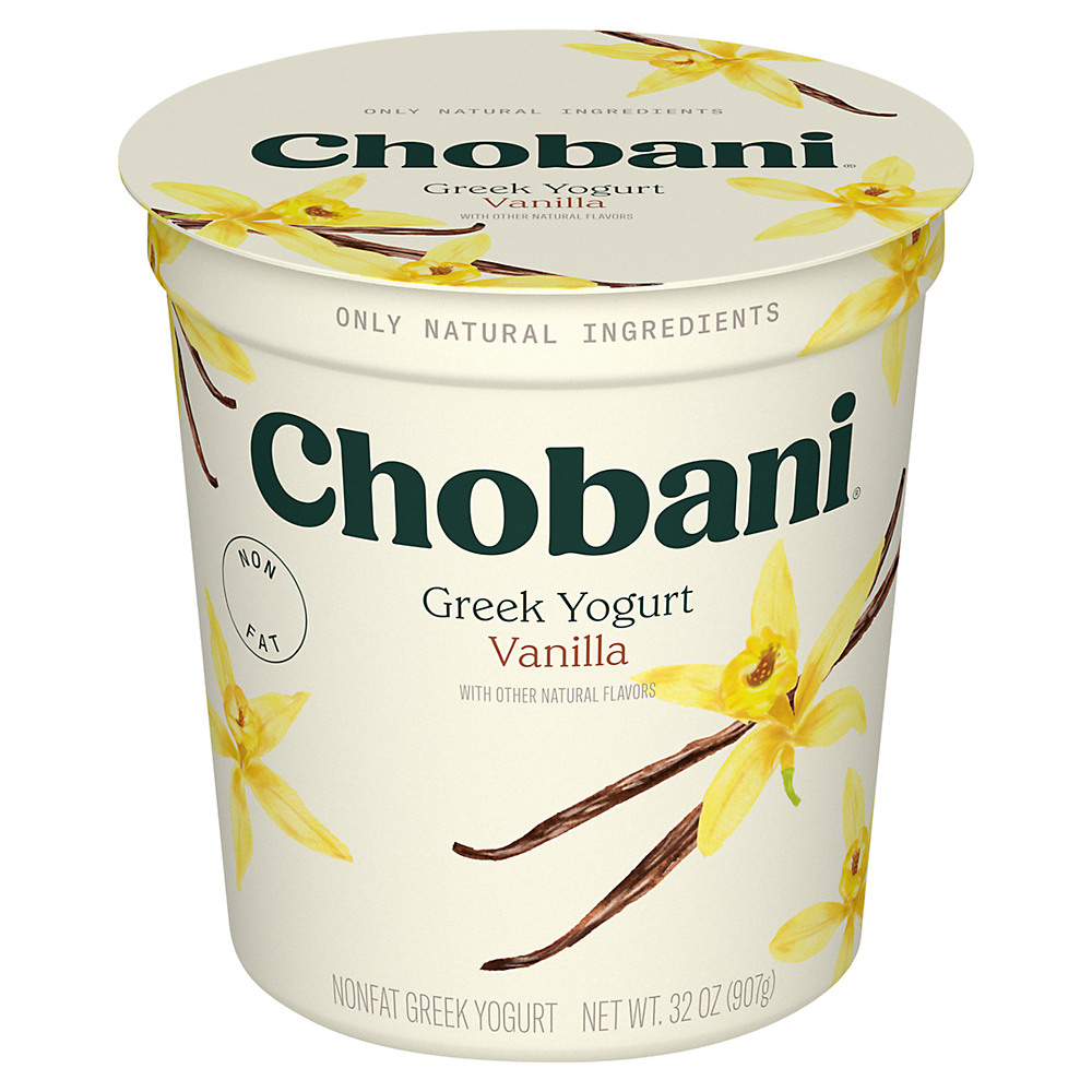 Calories in Chobani Non-Fat Vanilla Blended Greek Yogurt, 32 oz
