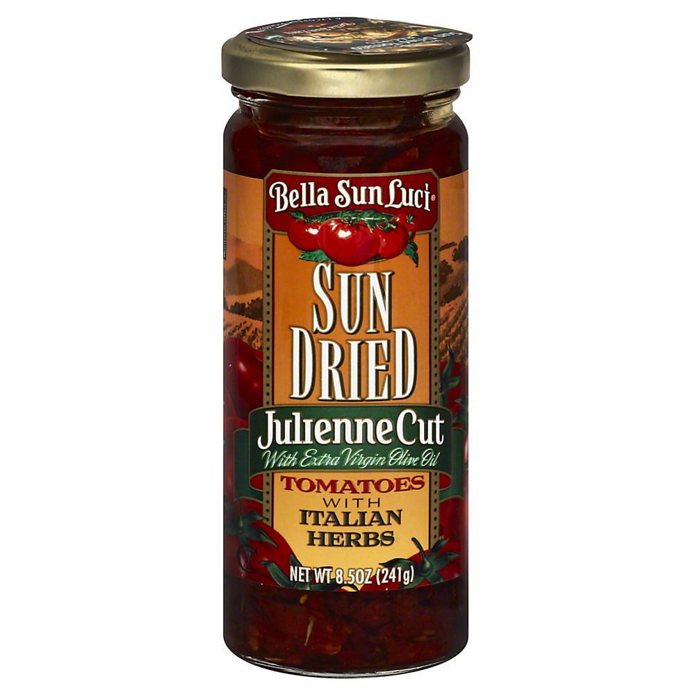 Calories in Bella Sun Luci Sun Dried Julienne Cut Tomatoes, 8.5 oz