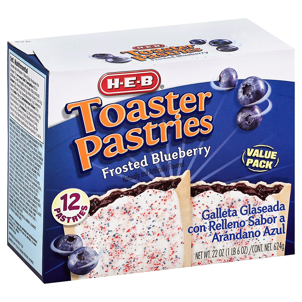 Calories in H-E-B Frosted Blueberry Toaster Pastries Value Pack, 12 ct