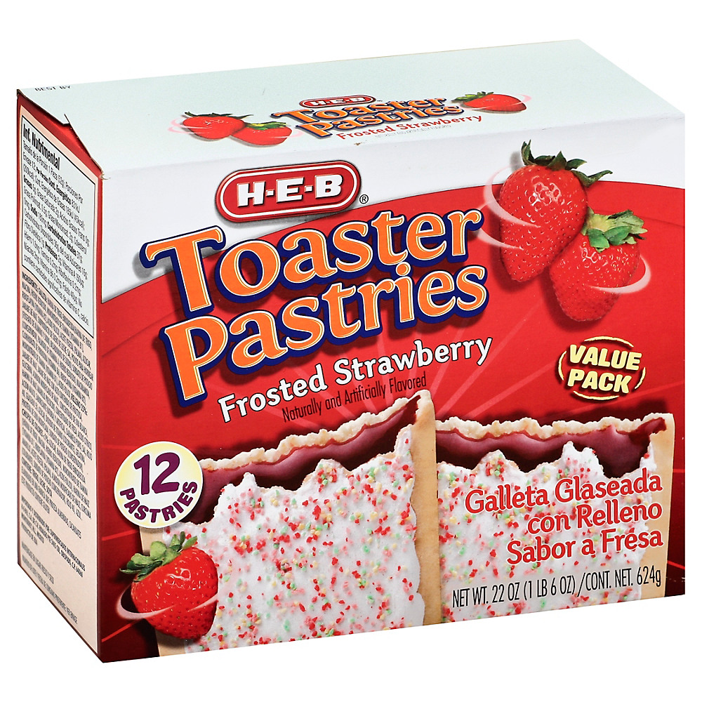 Calories in H-E-B Frosted Strawberry Toaster Pastries Value Pack, 12 ct