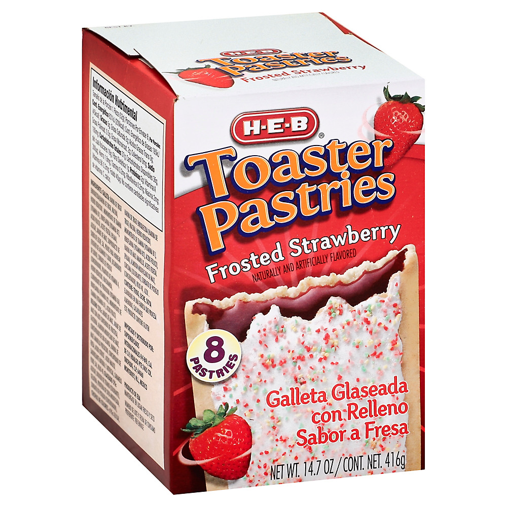 Calories in H-E-B Frosted Strawberry Toaster Pastries, 8 ct