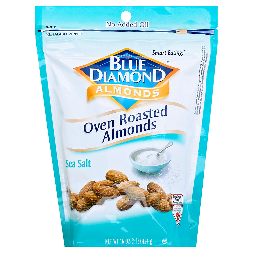 Calories in Blue Diamond Oven Roasted Sea Salt Almonds, 16 oz