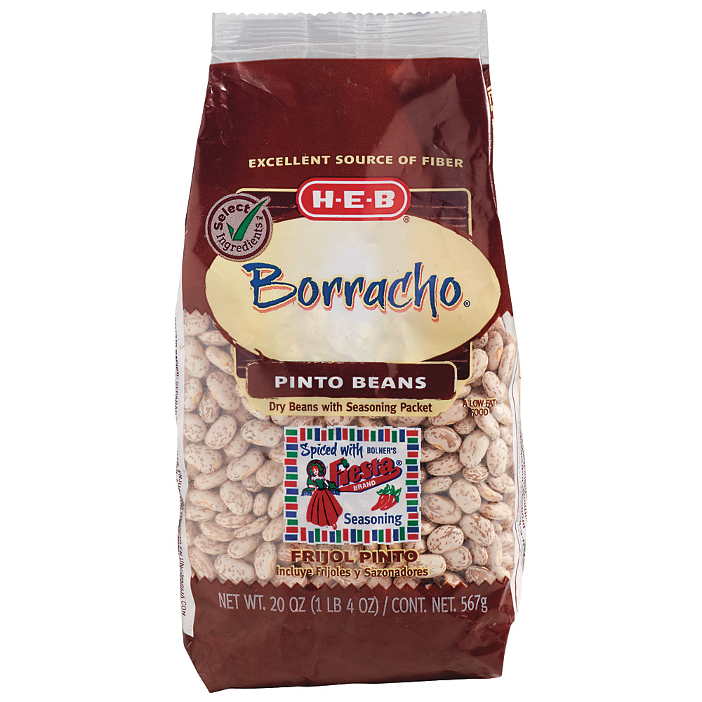 Calories in H-E-B Select Ingredients Borracho Pinto Beans, 20 oz