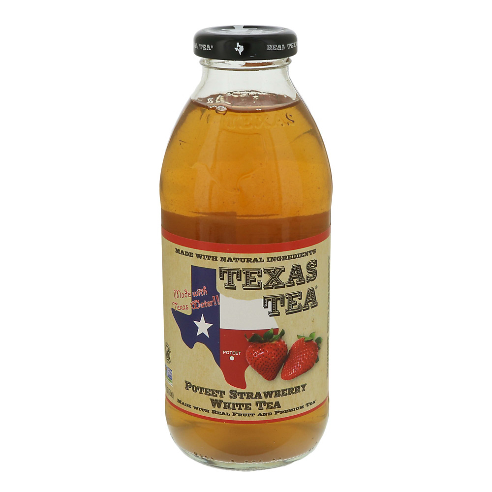 Calories in Texas Tea Poteet Strawberry White Tea, 16 oz
