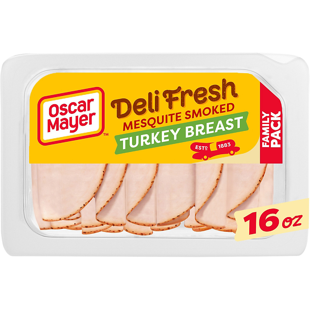 Calories in Oscar Mayer Deli Fresh Mesquite Smoked Turkey Breast Family Size, 16 oz