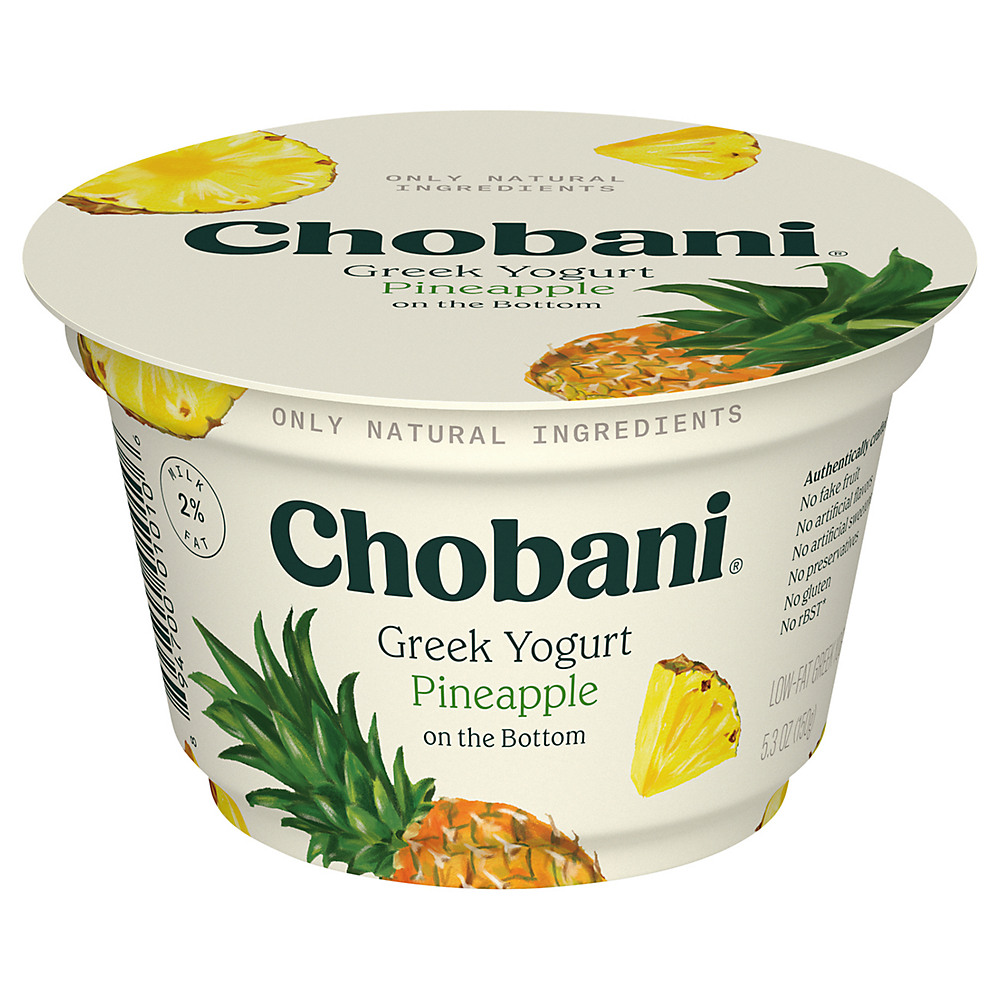 Calories in Chobani Low-Fat Pineapple on the Bottom Greek Yogurt, 6 oz