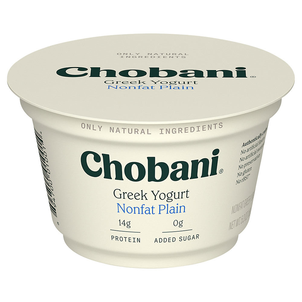 Calories in Chobani Non-Fat Plain Greek Yogurt, 5.3 oz