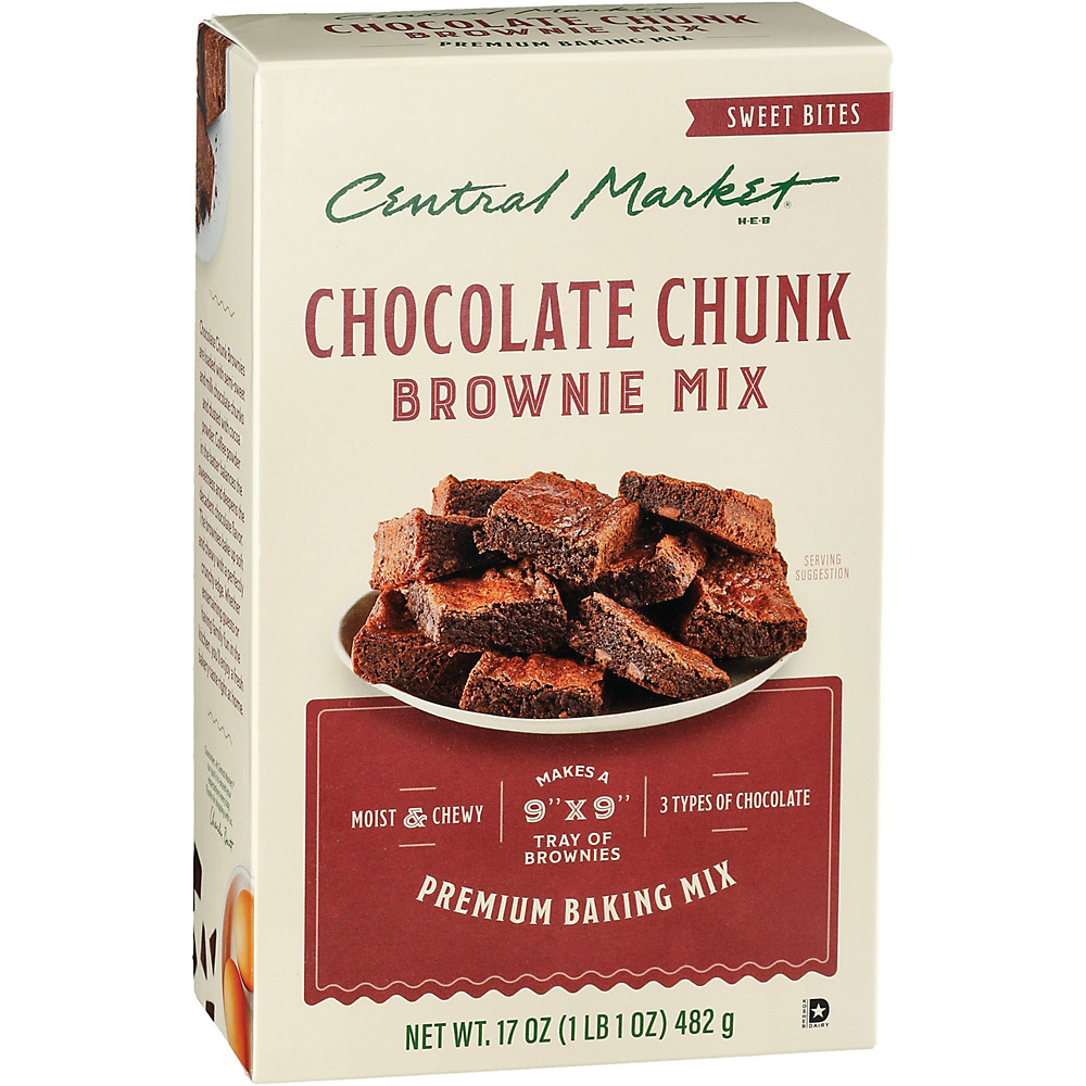 Calories in Central Market Chocolate Chunk Brownie Mix, 17 oz