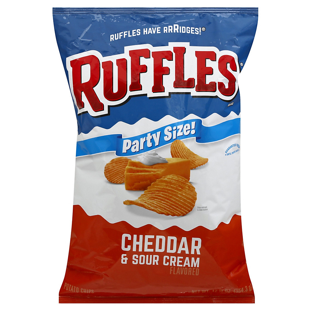 Calories in Ruffles Cheddar Sour Cream Potato Chips Party Size, 12 oz