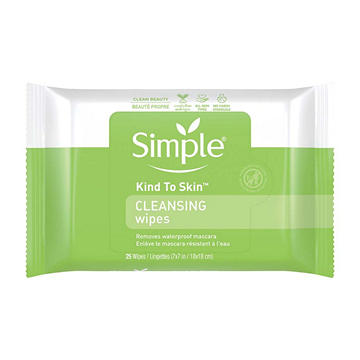 Simple Kind to Skin Cleansing Facial Wipes, 25 ct