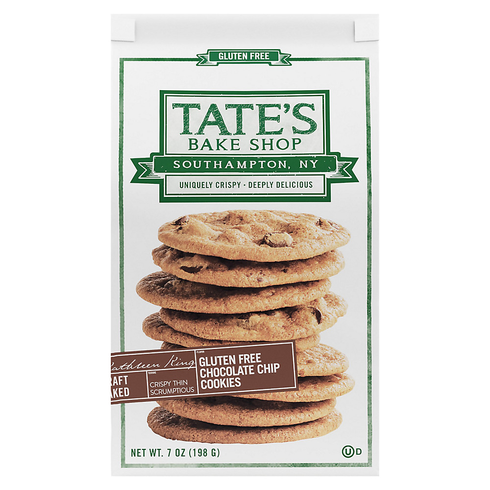 Calories in Tate's Bake Shop Gluten Free Chocolate Chip Cookies, 7 oz