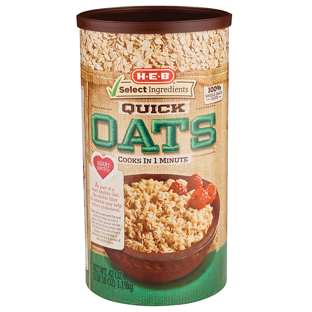 Calories in H-E-B Select Ingredients Quick Oats, 42 oz