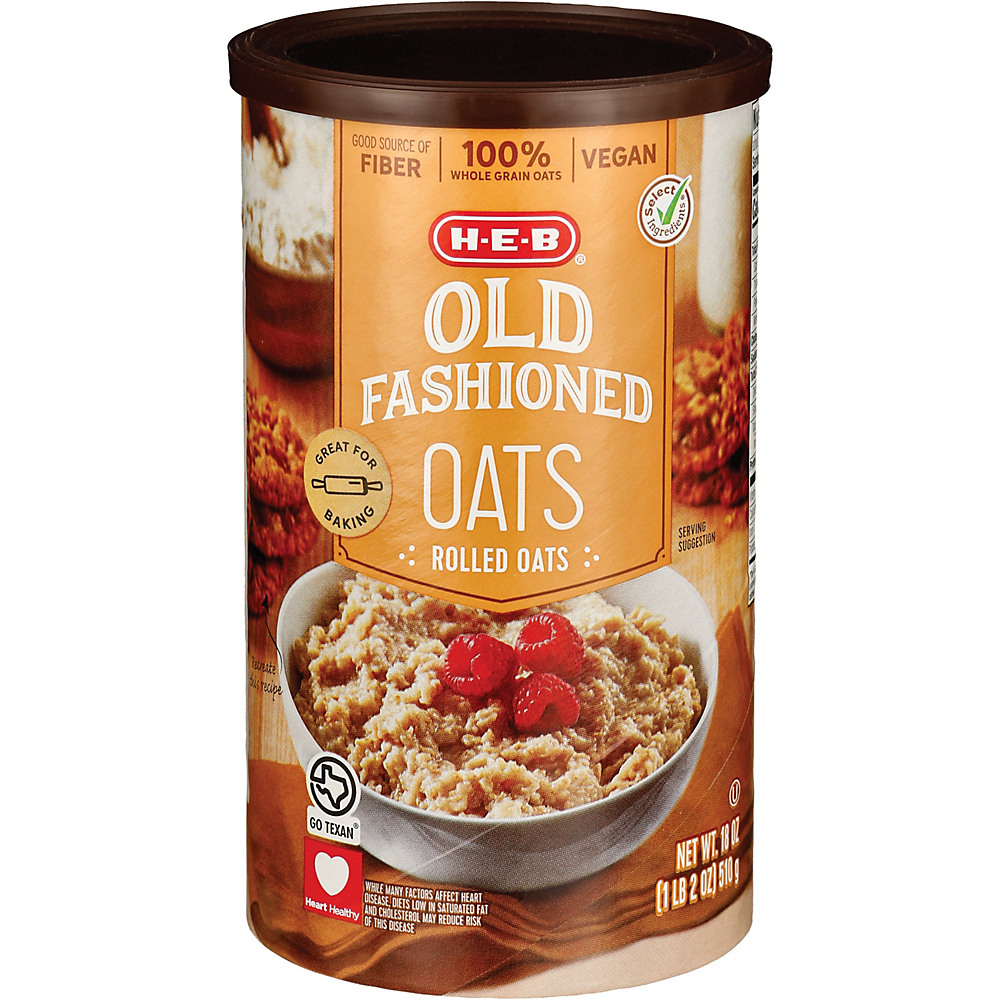 Calories in H-E-B Select Ingredients Old Fashioned Oats, 18 oz