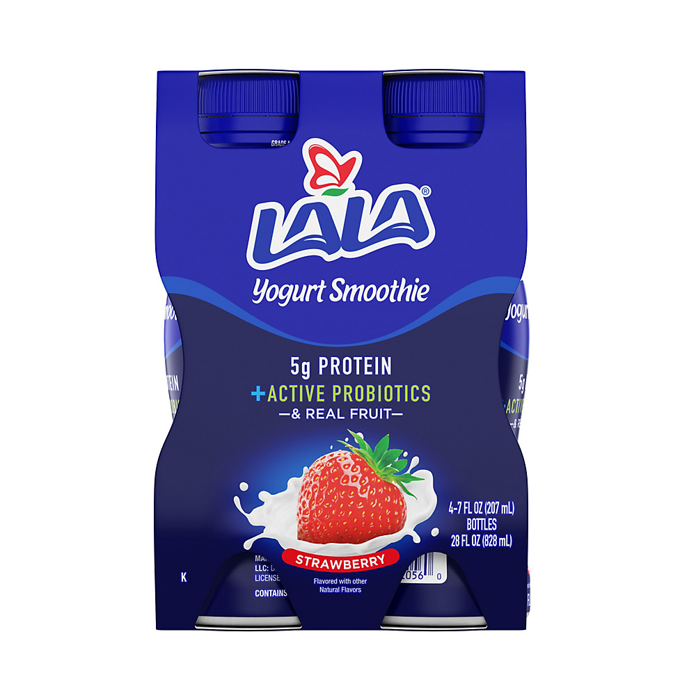 Calories in LALA Wild Strawberry Yogurt Smoothie 7 oz Bottles, 4 pk