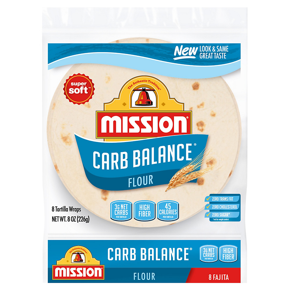 Calories in Mission Carb Balance Small Fajita Flour Tortillas, 8 ct