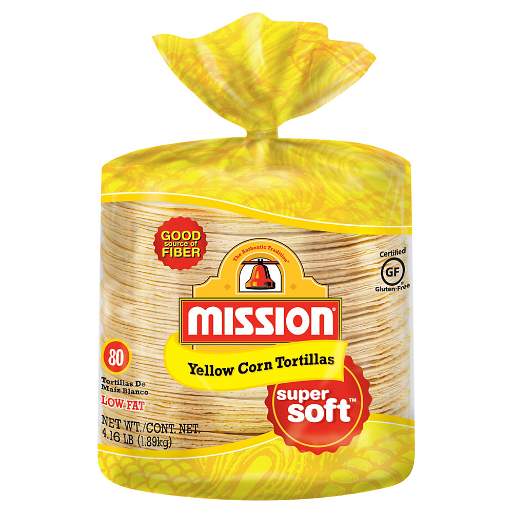 Calories in Mission Yellow Corn Tortillas, 80 ct