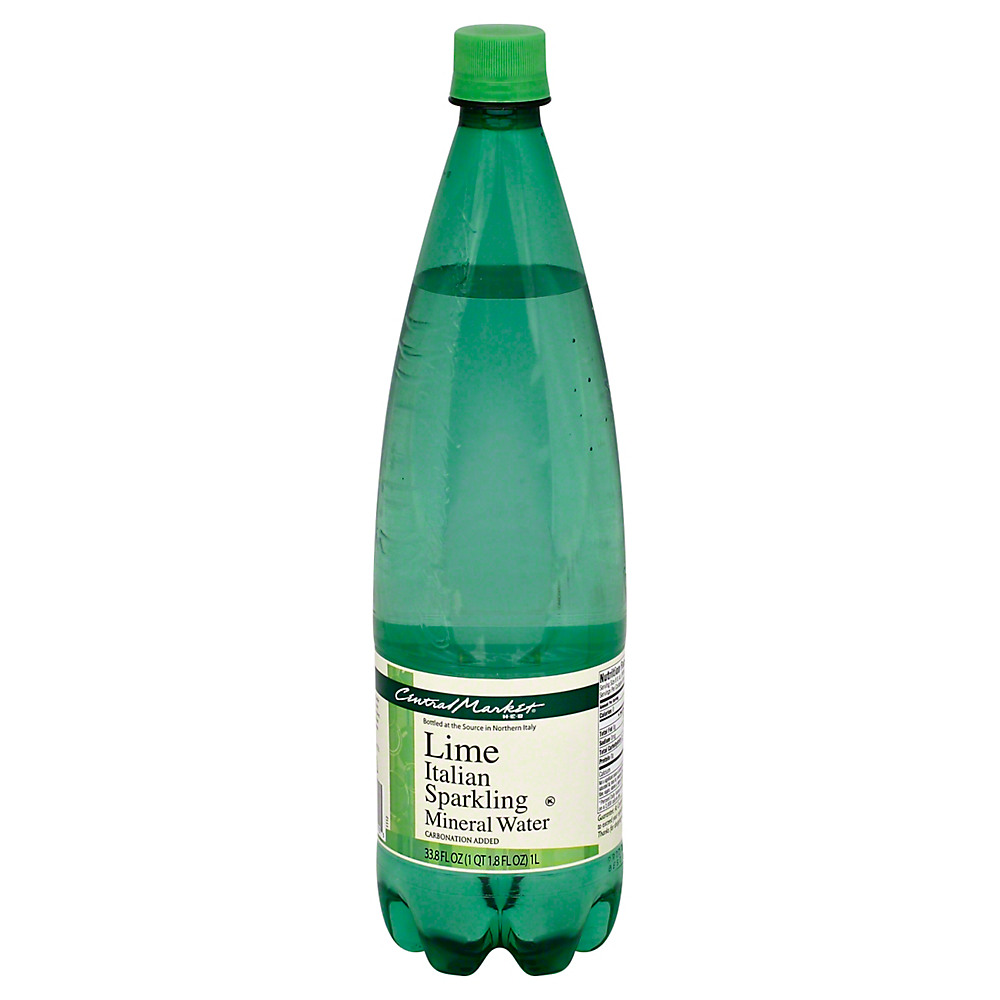 Calories in Central Market Lime Italian Sparkling Mineral Water, 1 L