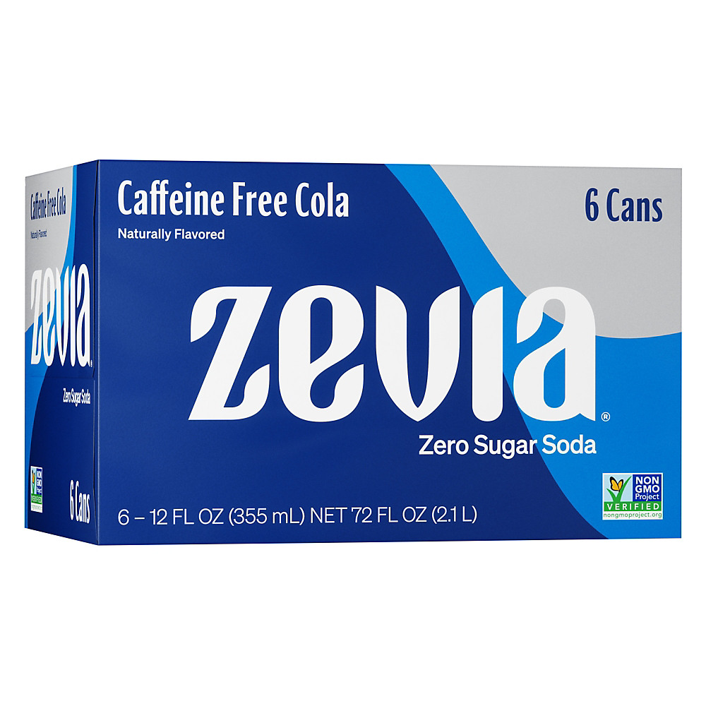 Calories in Zevia Caffeine Free Cola 12 oz Cans, 6 pk