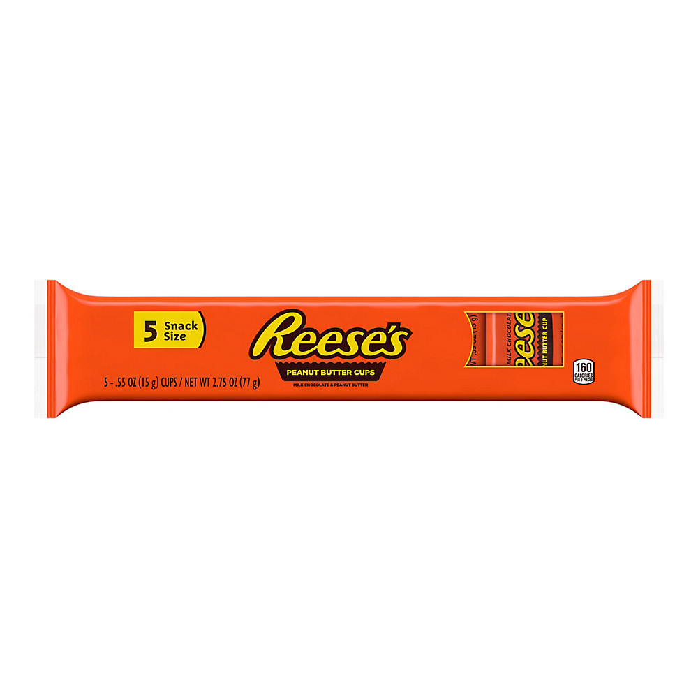 Calories in Reese's Snack Size Peanut Butter Cups, 5 ct., 2.75 oz