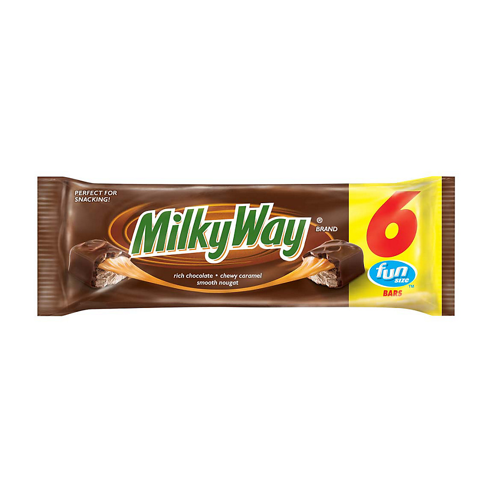 Calories in Milky Way Milk Chocolate Fun Size Candy Bars 6 ct, 3.36 oz