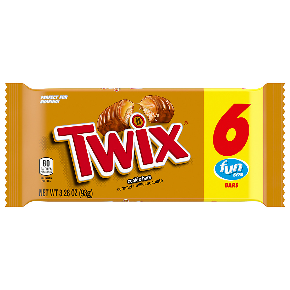 Calories in Twix Caramel Chocolate Cookie Bar Fun Size, 3.28 oz