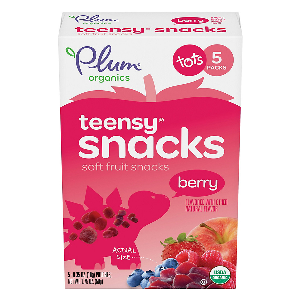 Calories in Plum Organics Tots Berry Teensy Fruits Snacks, 5 ct
