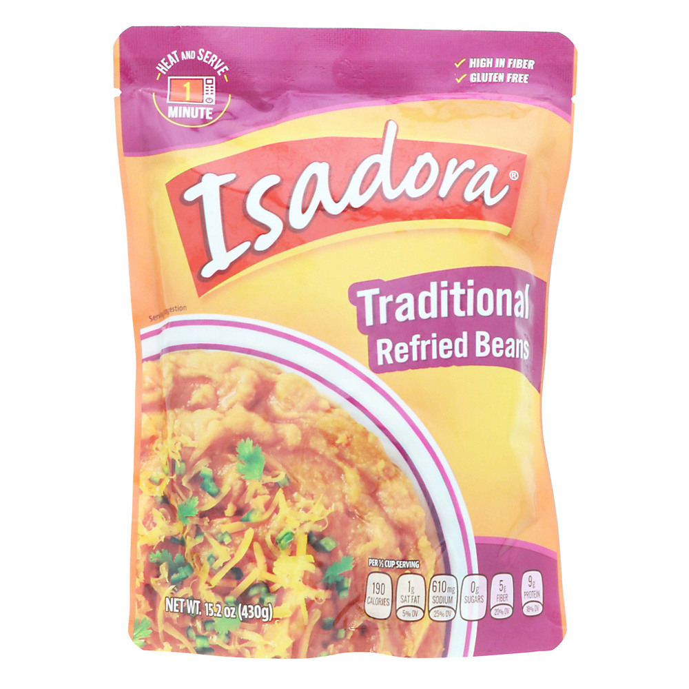 Calories in Isadora Traditional Refried Beans, 15.2 oz
