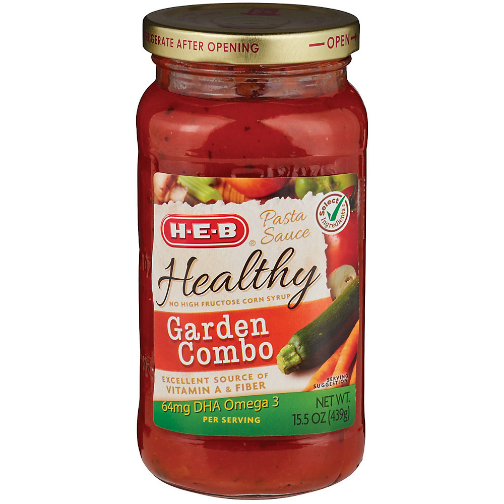 Calories in H-E-B Select Ingredients Healthy Garden Combo Pasta Sauce, 15.5 oz