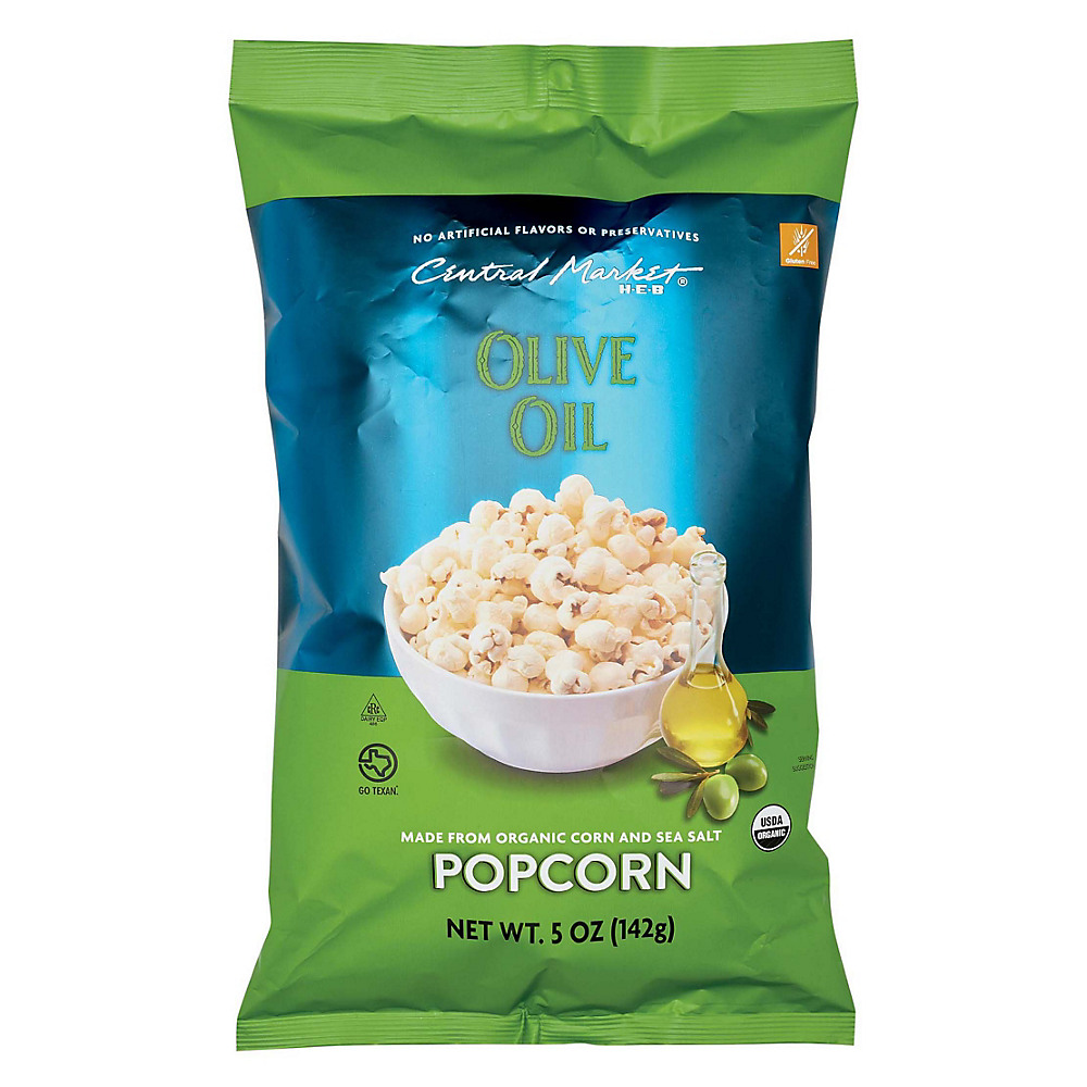 Calories in Central Market Olive Oil Popcorn, 5 oz