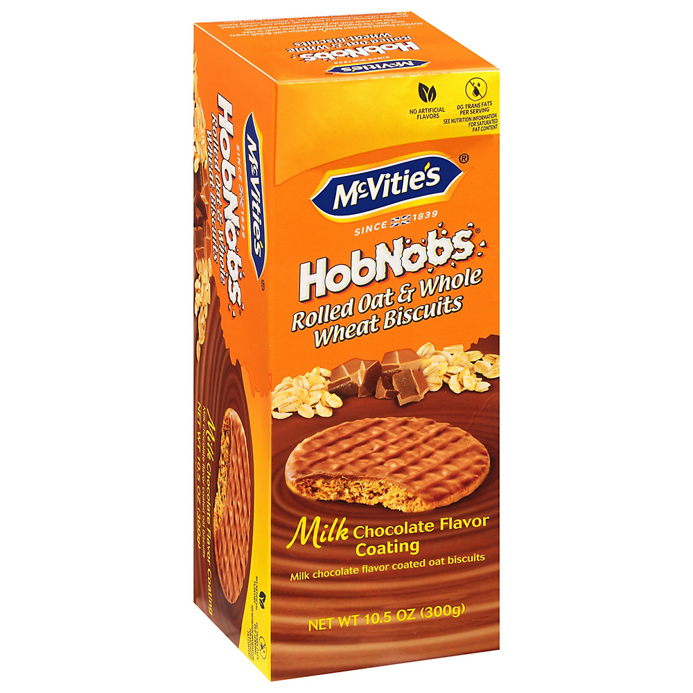Calories in McVitie's HobNobs Rolled Oat and Whole Wheat Milk Chocolate Biscuits, 10.5 oz
