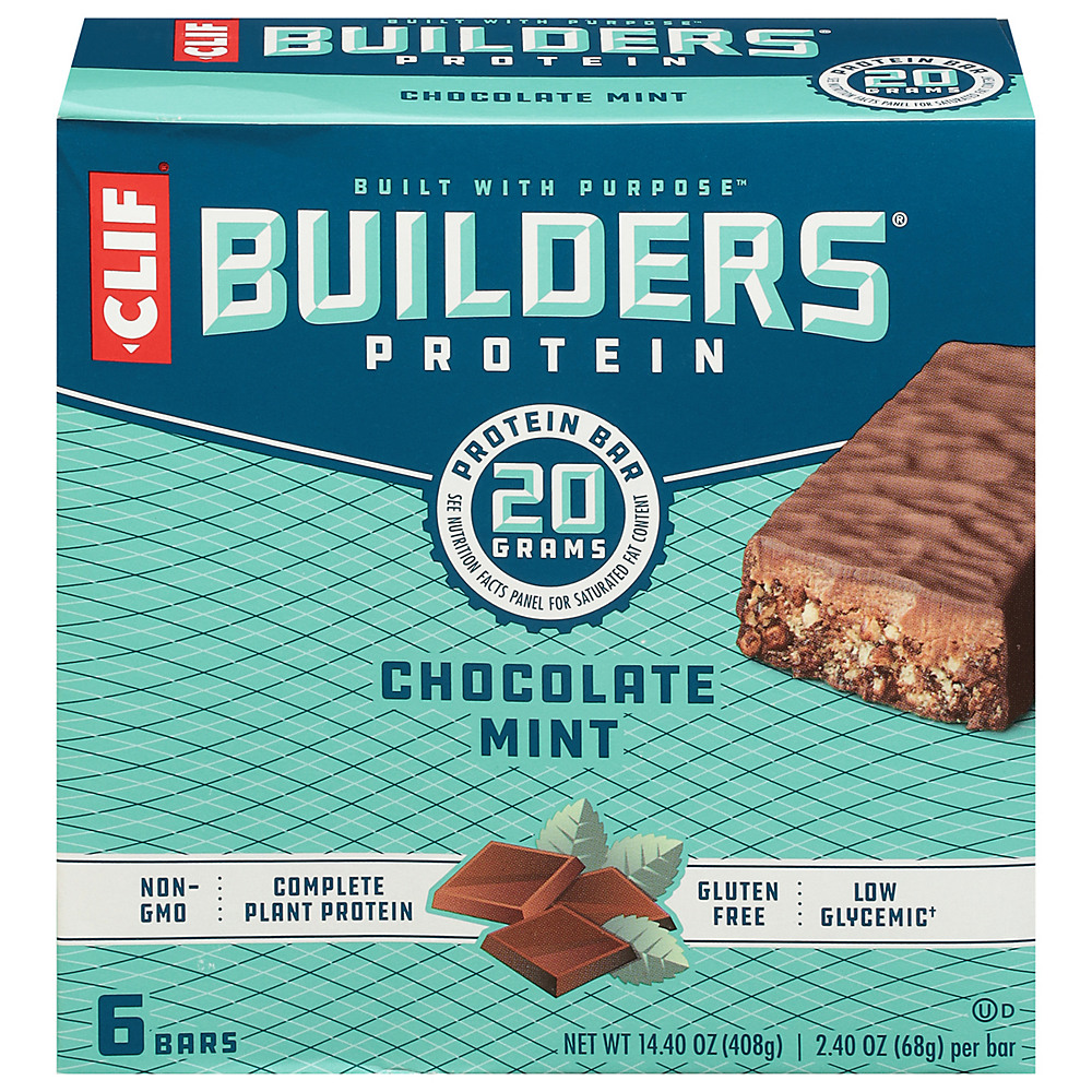 Calories in Clif Builder's Chocolate Mint Protein Bars, 6 ct