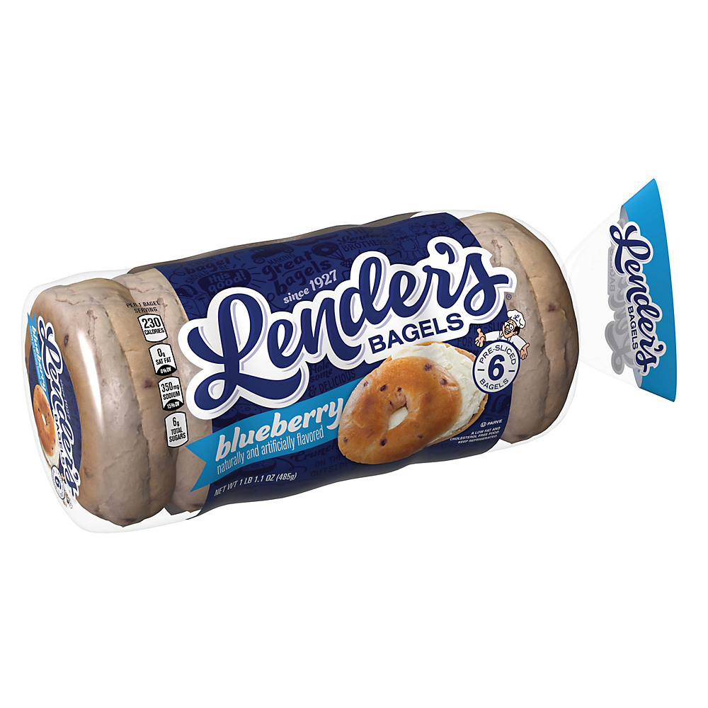Calories in Lender's Pre-Sliced Blueberry Bagels, 6 ct