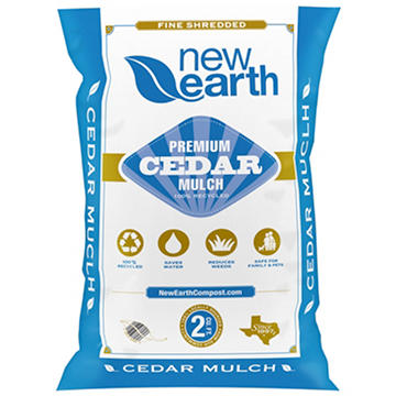 New Earth Premium Cedar Mulch, 2 cu ft