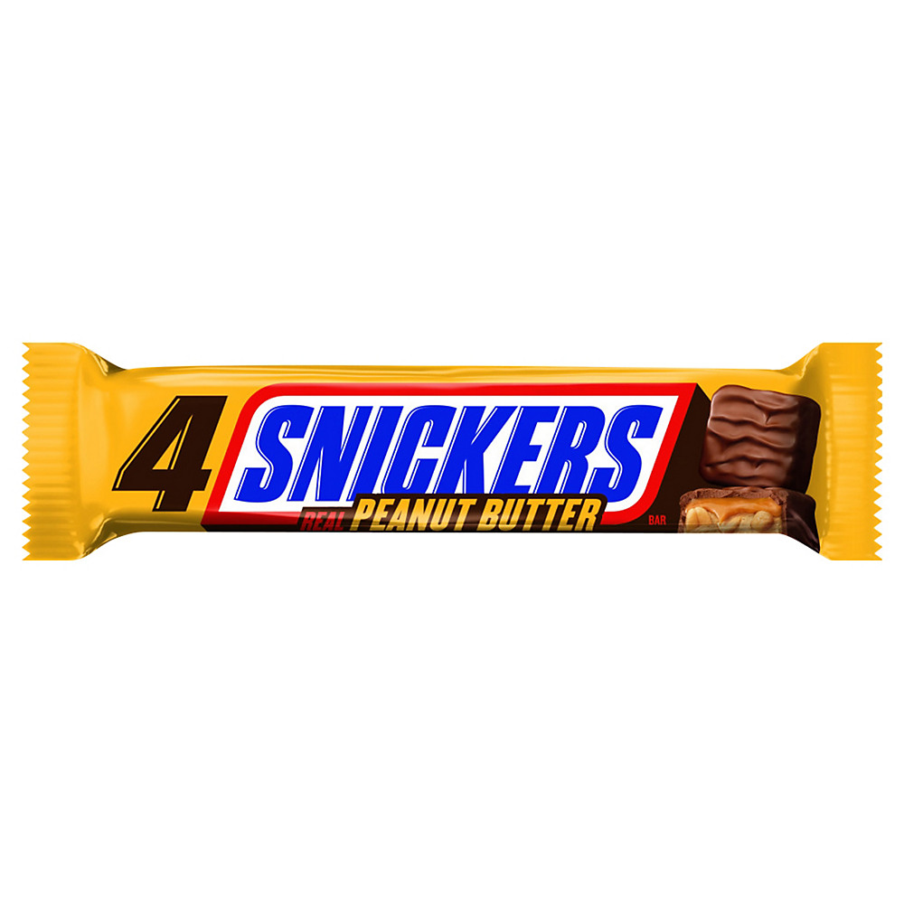 Calories in Snickers Peanut Butter Squared 4 To Go Candy, 3.56 oz