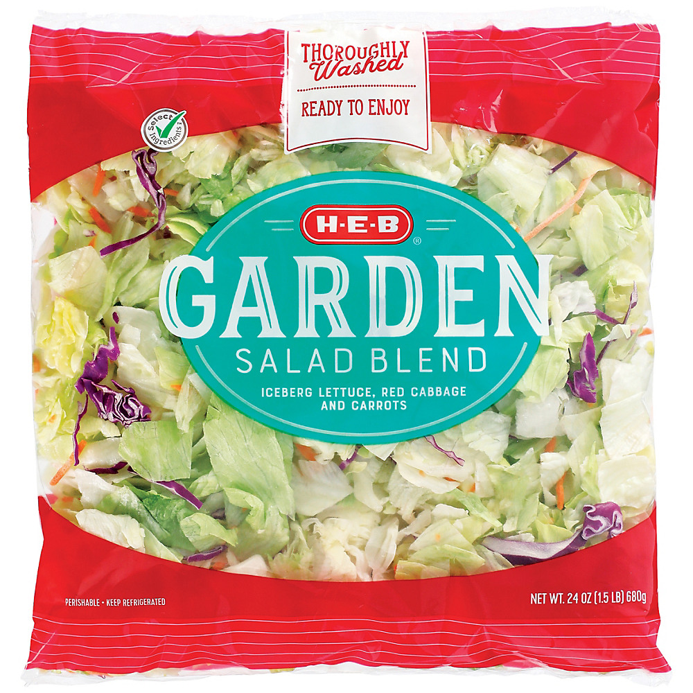 Calories in H-E-B Select Ingredients Garden Salad Blend, 24 oz