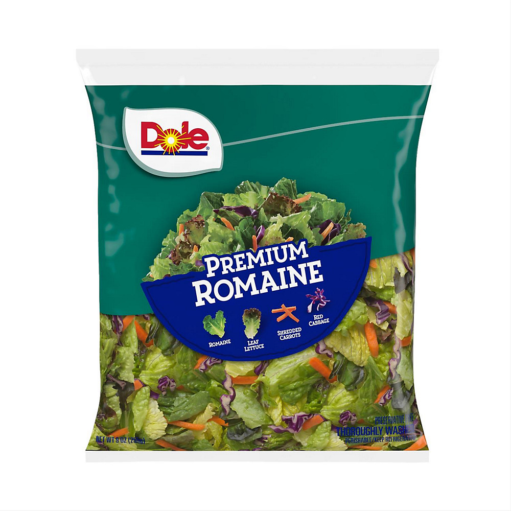 Calories in Dole Premium Romaine Lettuce, 9 oz