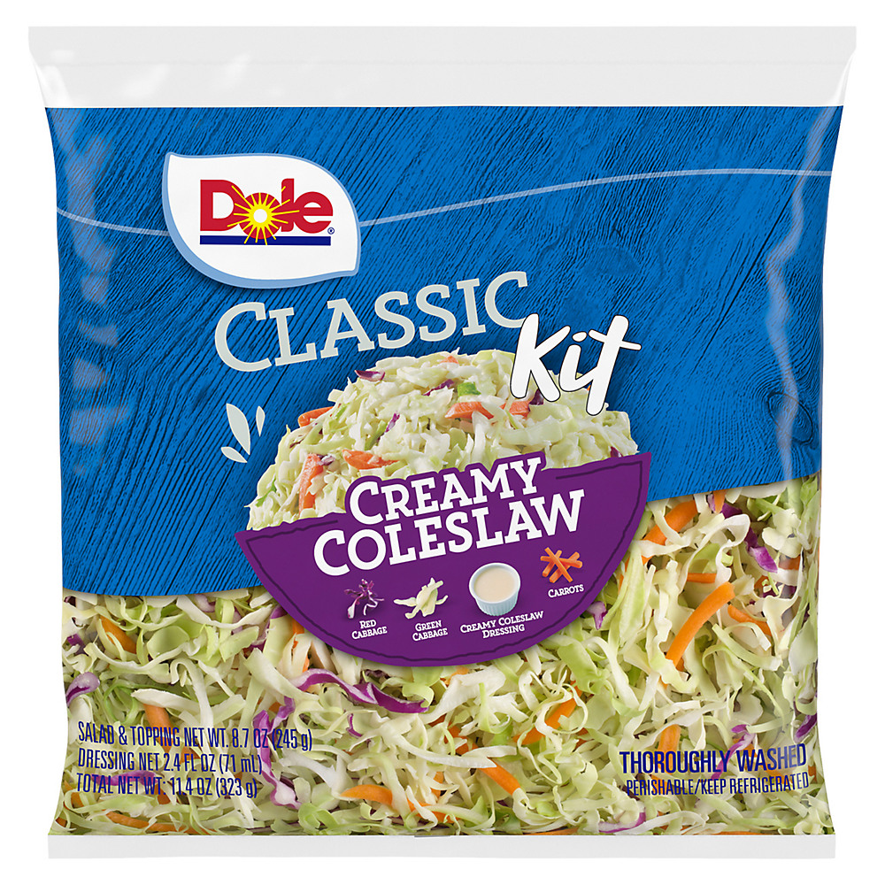 Calories in Dole Creamy Coleslaw Salad Kit, 11.5 oz