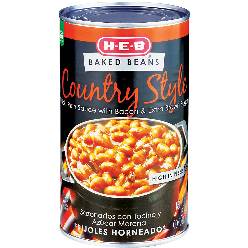 Calories in H-E-B Country Style Baked Beans, 28 oz