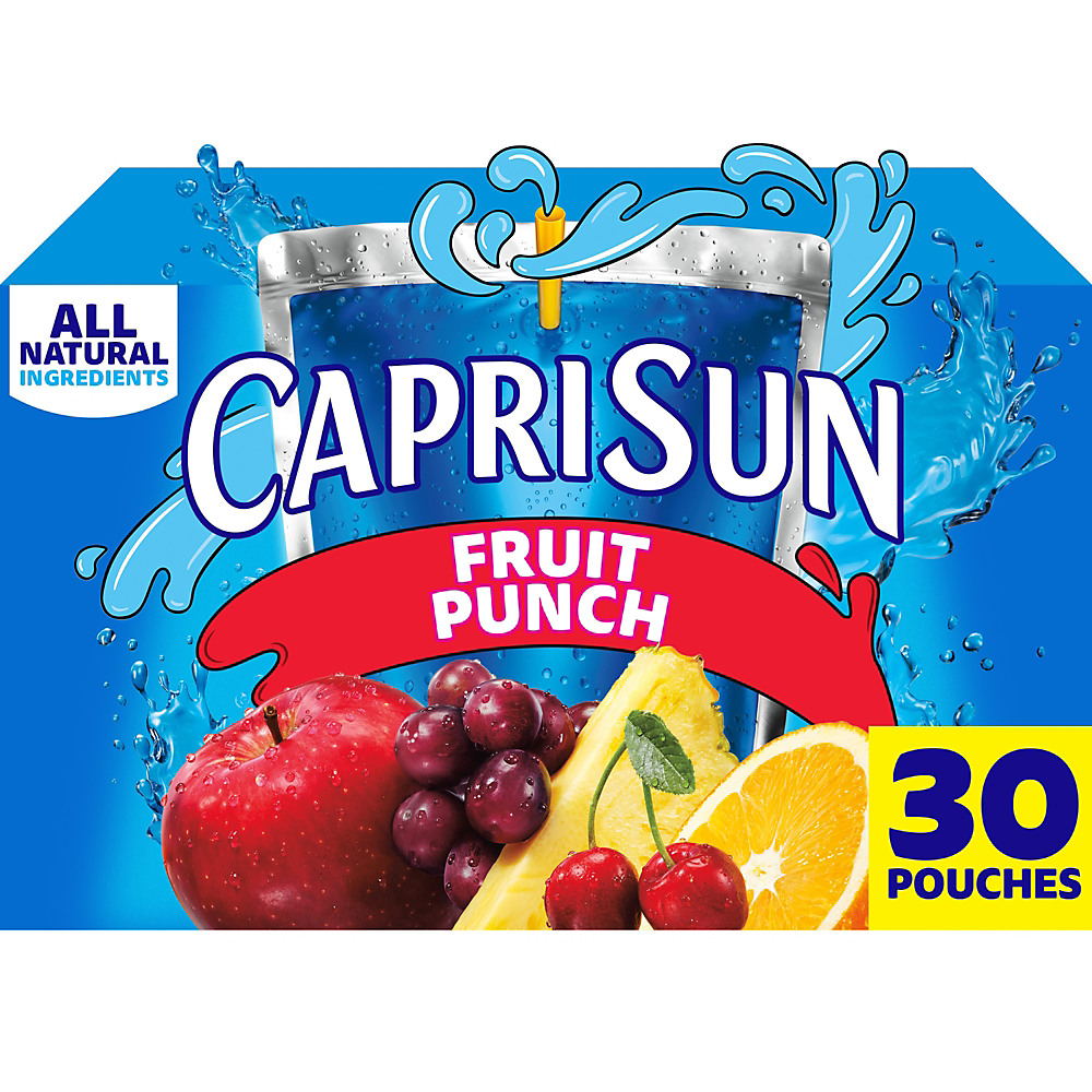 Calories in Capri Sun Fruit Punch Juice Drink Blend Value Pack 6 oz Pouches, 30 pk