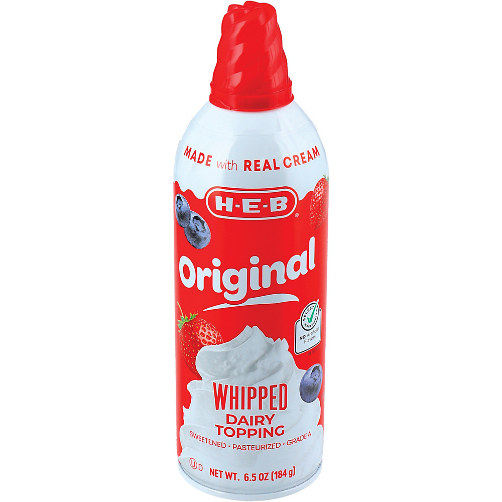 Calories in H-E-B Real Original Dairy Whip, 6.5 oz