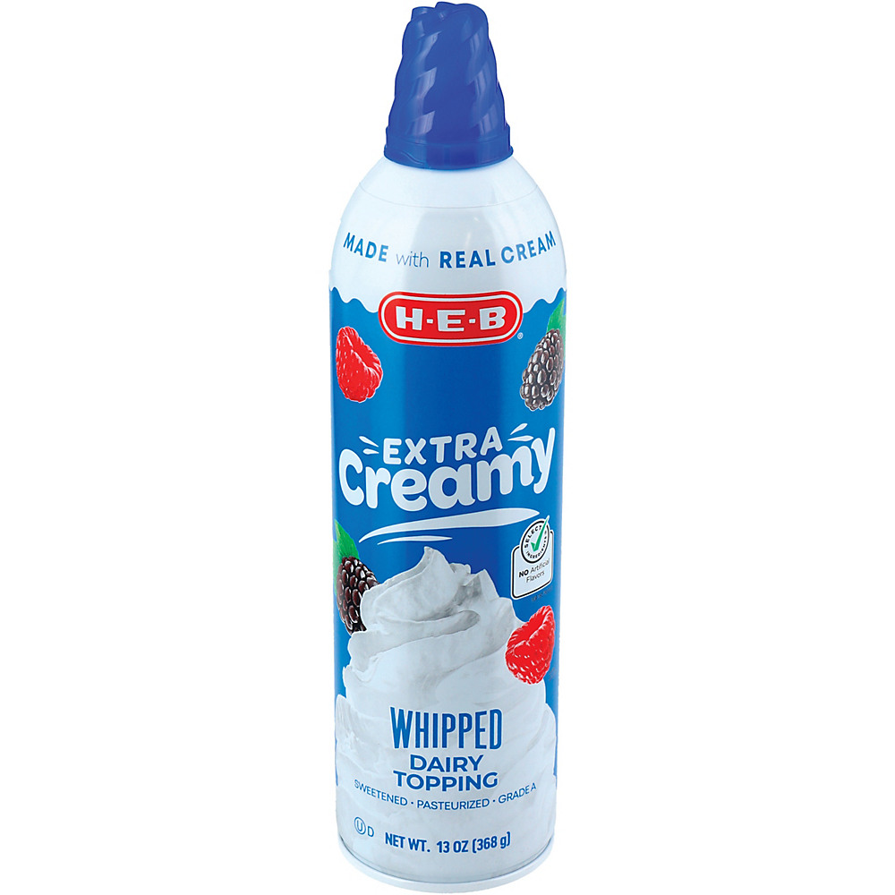 Calories in H-E-B Real Extra Creamy Dairy Whip, 13 oz