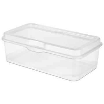 Sterilite Large Flip Top Box, Clear, EACH
