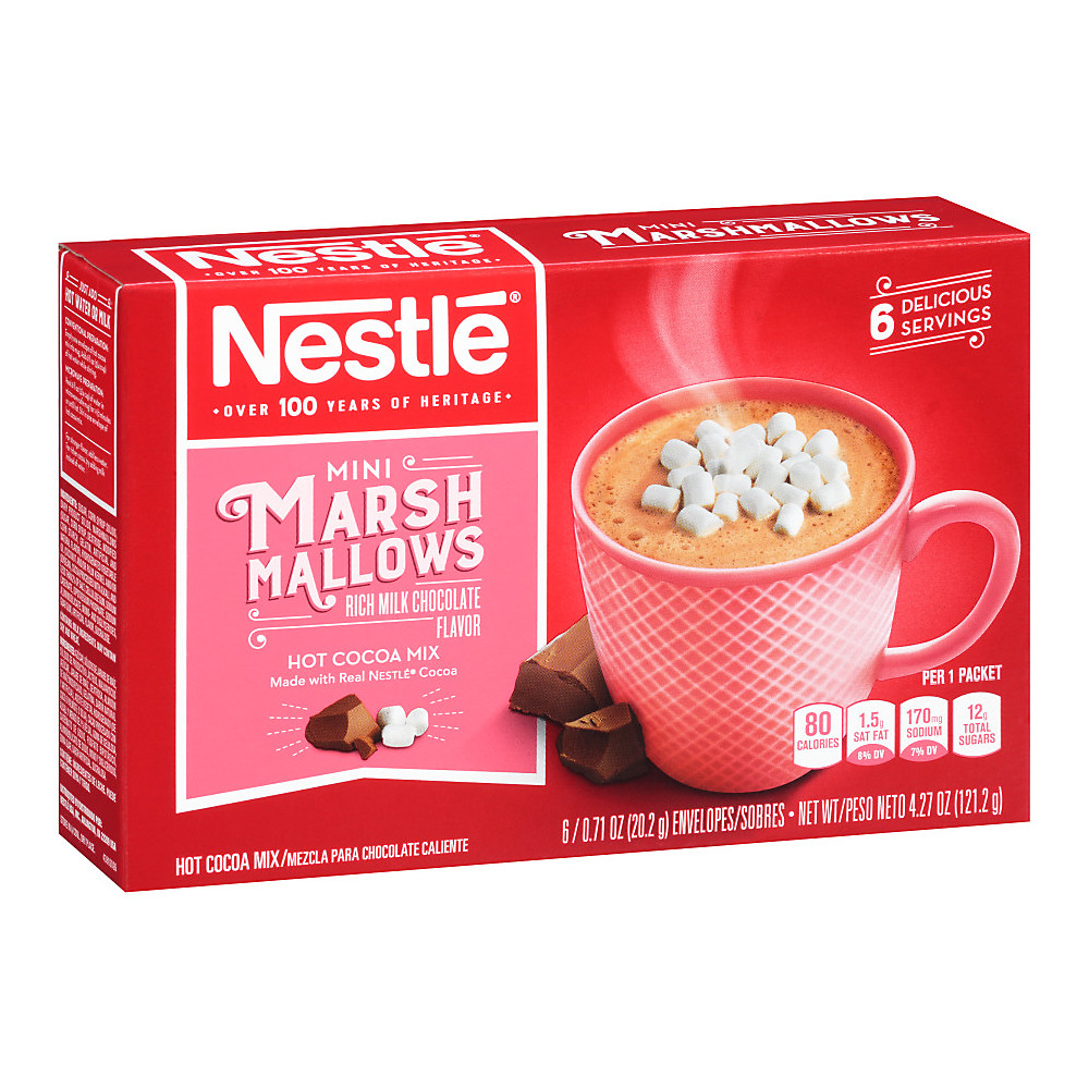 Calories in Nestle Mini Marshmallows Rich Milk Chocolate Hot Cocoa Mix Envelopes, 6 ct