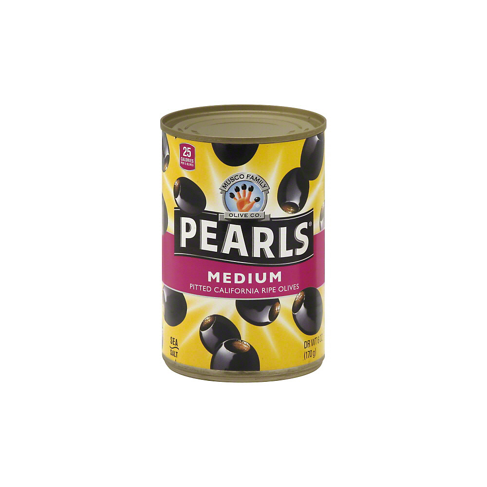 Calories in Musco Family Olive Co. Pearls Medium Pitted California Ripe Olives, 6 oz