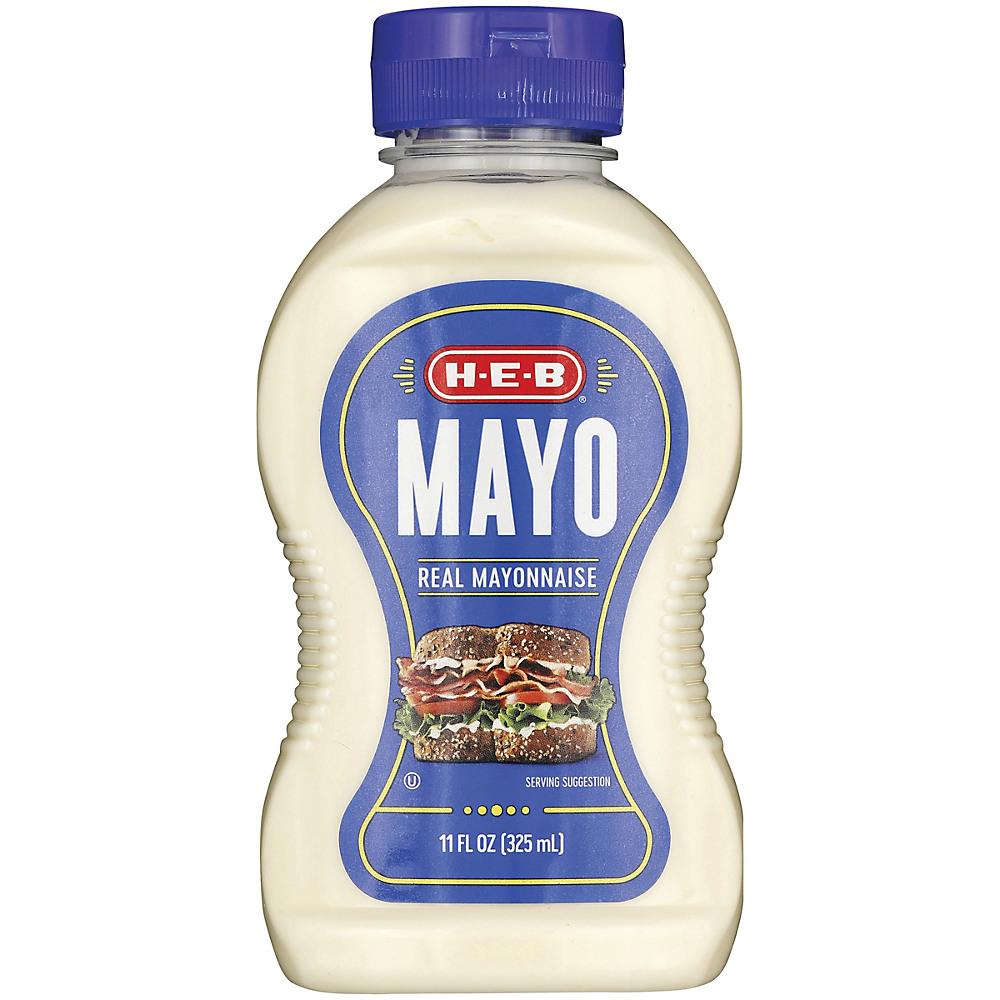 Calories in H-E-B Mayo Real Mayonnaise Squeeze Bottle, 11 oz