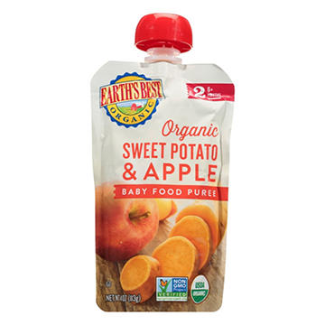 Earth's Best Organic Stage 2 Sweet Potato Apple, 4 oz