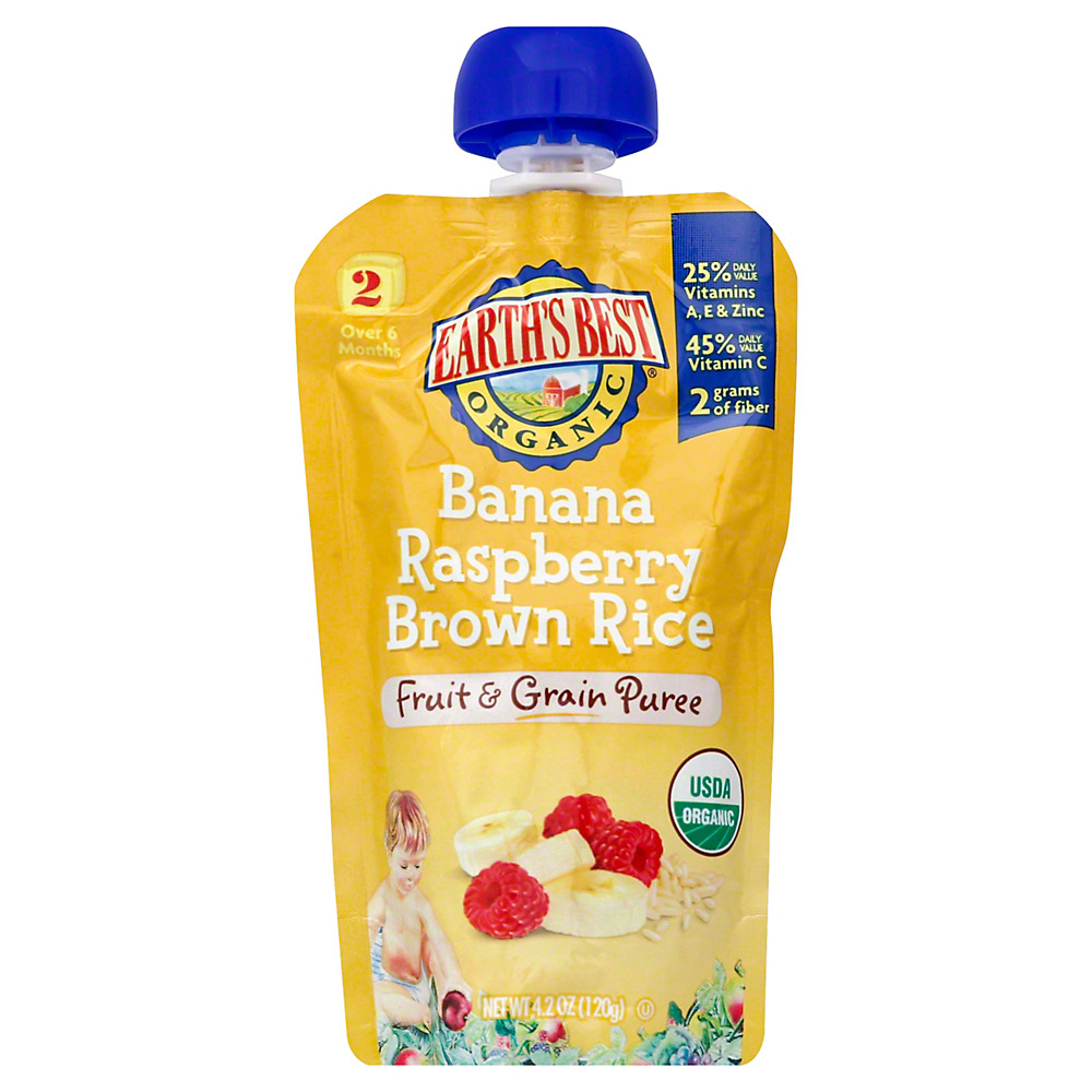 Calories in Earth's Best Organic Banana Raspberry Brown Rice, 4.2 oz