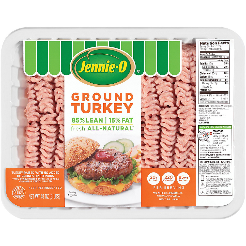 Calories in Jennie-O Ground Turkey 85%, 48 oz